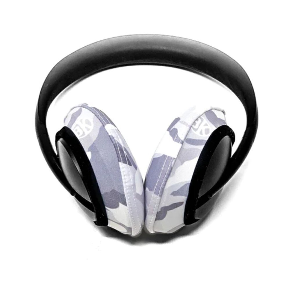 Beat Kicks Headphone Covers - White Camo Print - Protective, Washable, x2 Sizes